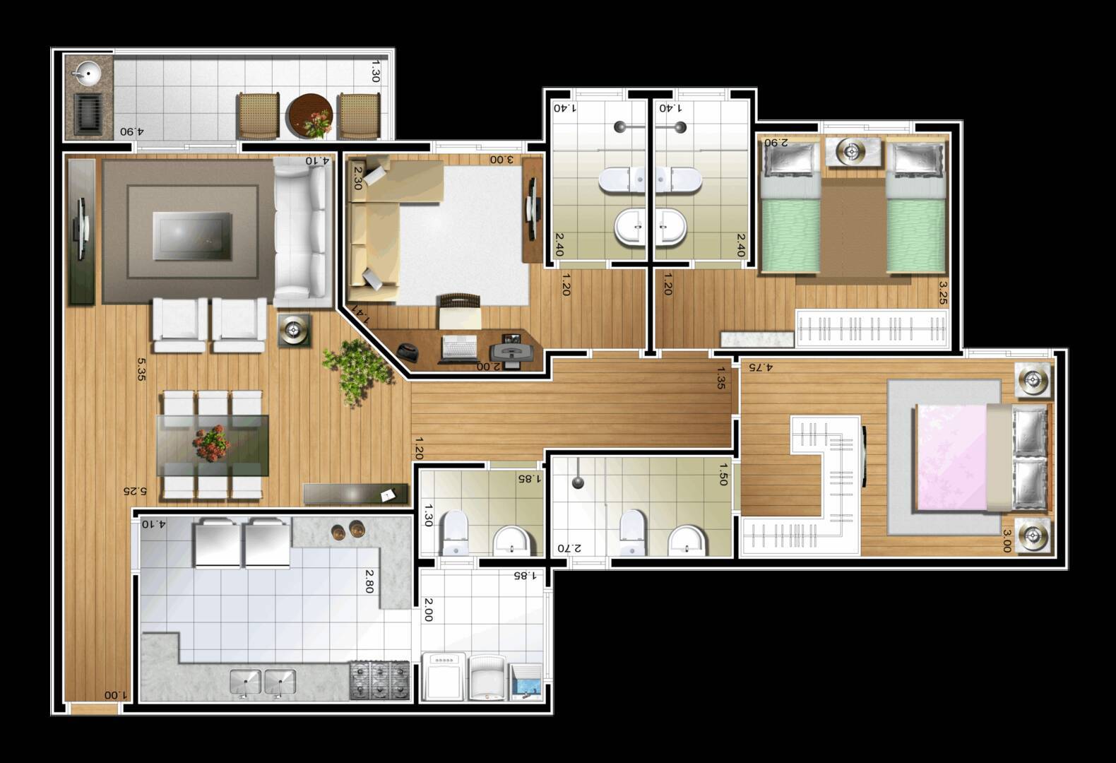 Apartamento, 3 quartos, 121 m² - Foto 11